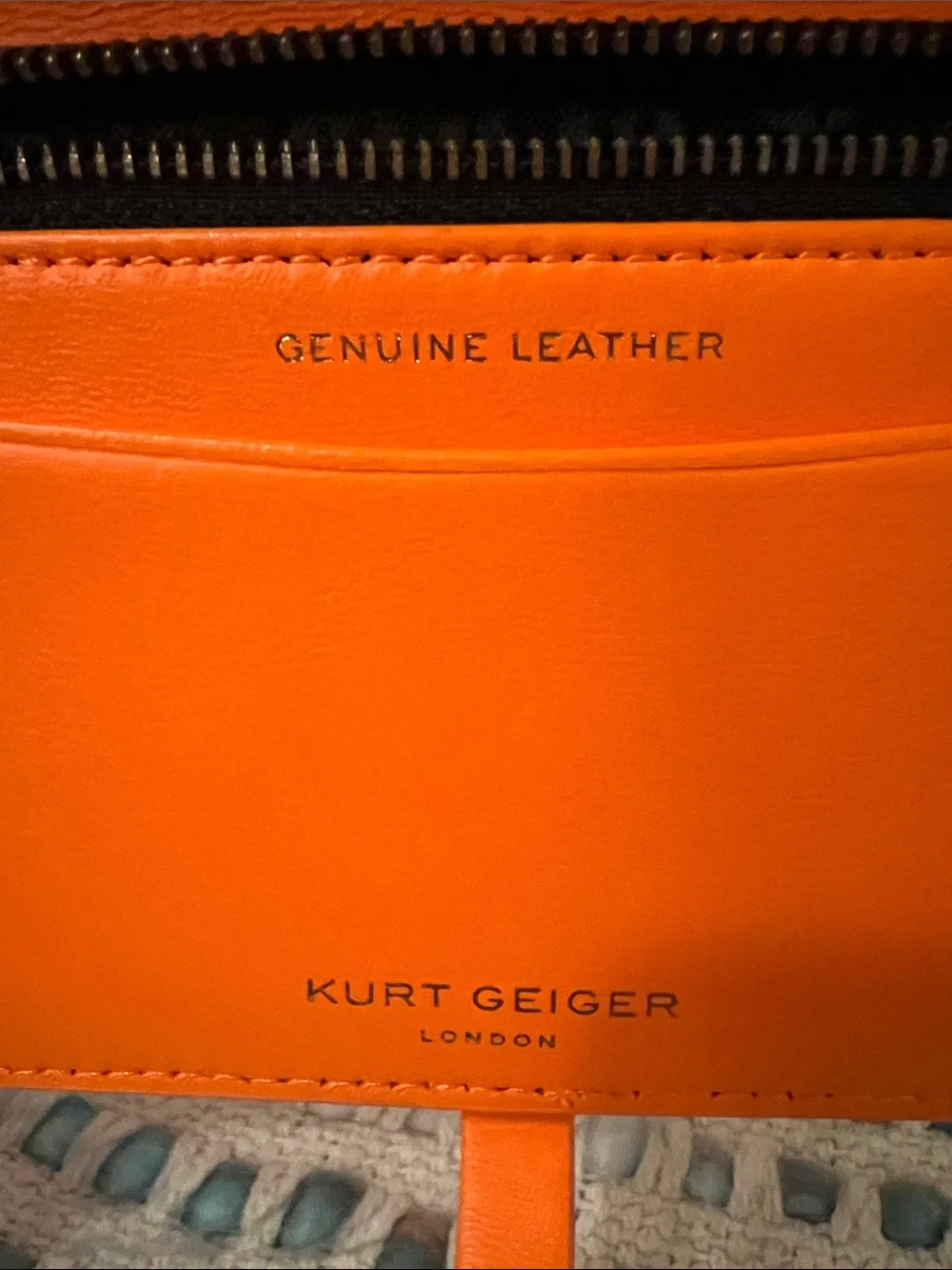 Kurt Geiger Colorblock Wave Leather Wallet - Pink/Red/Orange/Tan